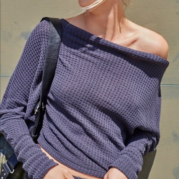 Free People Tops - NWOT Free People Mercury Waffle Knit Tee